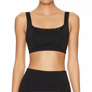 GIGI C Emily Sport Bra in Black Size Large NWT Women's Gym Activewear